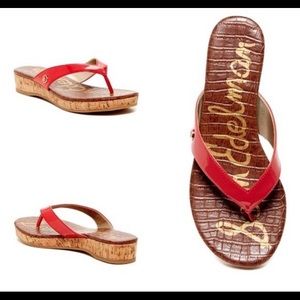 Sam Edelman Tanya Red Flip Flops